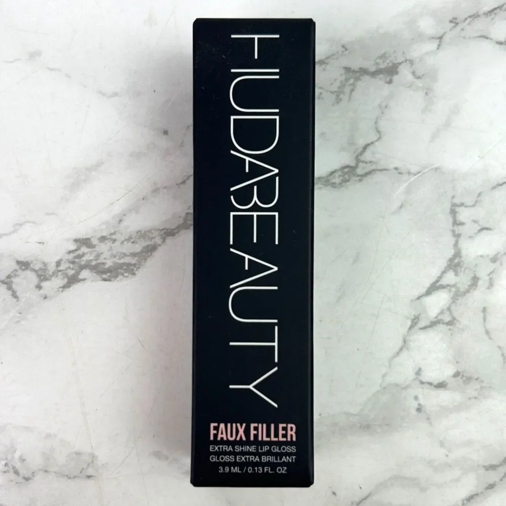 NIB Huda Beauty Faux Filler Extra Shine Lip Gloss in Sugar Baby